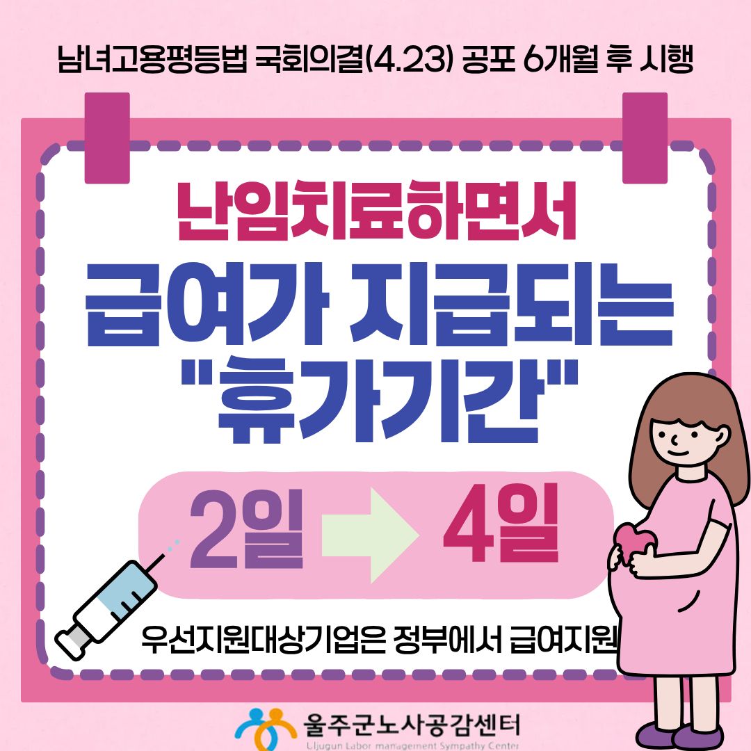 난임치료 유급휴가 기간확대